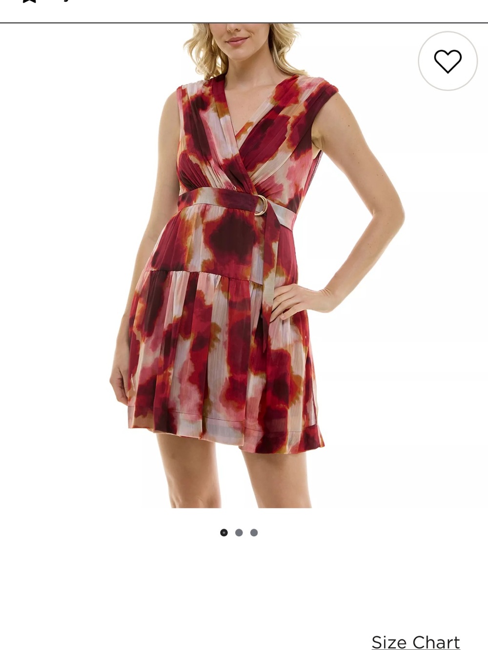 Taylor Magenta and Blush Watercolor Belted V-Neck Dress